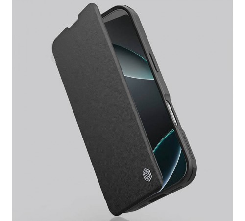 Шкіряний чохол-книжка Nillkin Qin Prop Plain Camshield для Apple iPhone 16 Pro (6.3") Classic Black Шкіряний чохол-книжка Nillkin Qin Prop Plain Camshield для Apple iPhone 16 Pro (6.3") Classic Black