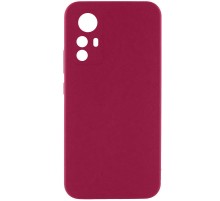 Чохол Silicone Cover Lakshmi Full Camera (AA) для Xiaomi Redmi Note 12S Бордовий / Marsala