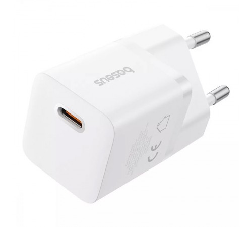 МЗП Baseus GaN5 Fast Charger (mini) PD20W (1USB-C) + кабель Type-C to Type-C (P10110900113) Moon White МЗП Baseus GaN5 Fast Charger (mini) PD20W (1USB-C) + кабель Type-C to Type-C (P10110900113) Moon White