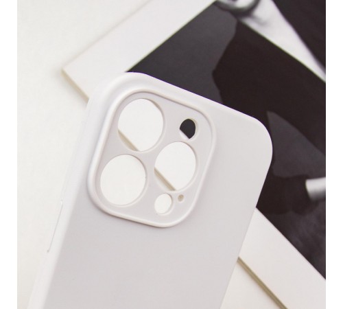 Чохол Silicone Case Full Camera Protective (AA) NO LOGO для Apple iPhone 16 Pro Max (6.9") Білий / White