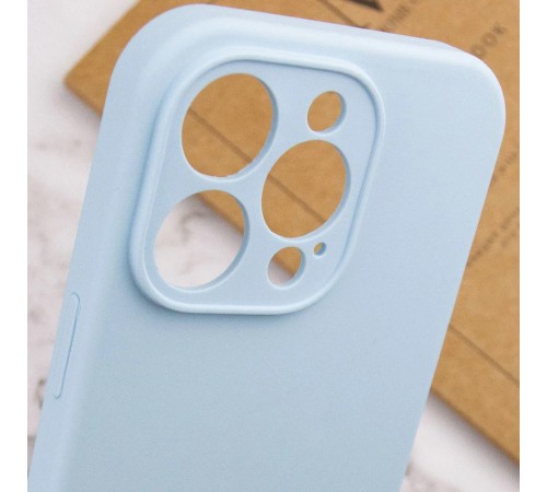 Чохол Silicone Case Full Camera Protective (AA) NO LOGO для Apple iPhone 16 Pro Max (6.9") Блакитний / Sweet Blue