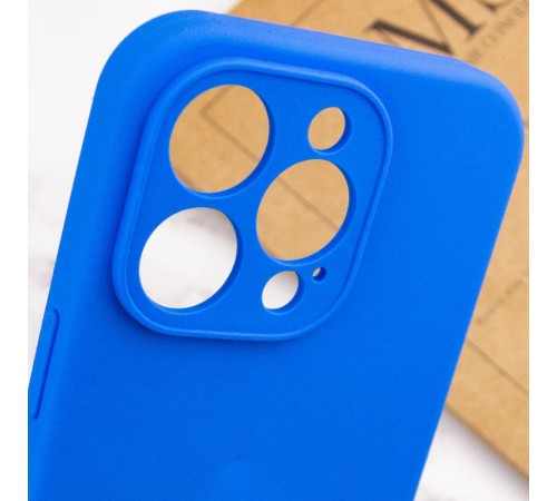 Чохол Silicone Case Full Camera Protective (AA) NO LOGO для Apple iPhone 16 Pro Max (6.9") Синій / Capri Blue