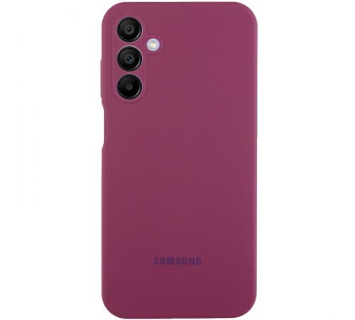 Чохол Silicone Cover Lakshmi Full Camera (AAA) with Logo для Samsung Galaxy A16 4G/5G Бордовий / Plum