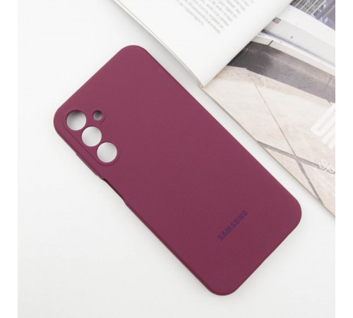 Чохол Silicone Cover Lakshmi Full Camera (AAA) with Logo для Samsung Galaxy A16 4G/5G Бордовий / Plum