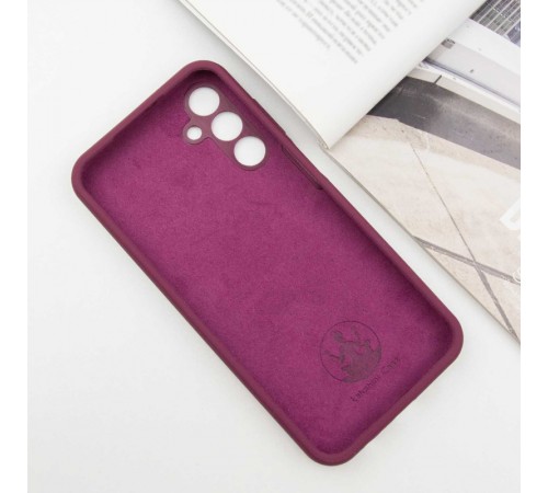 Чохол Silicone Cover Lakshmi Full Camera (AAA) with Logo для Samsung Galaxy A16 4G/5G Бордовий / Plum