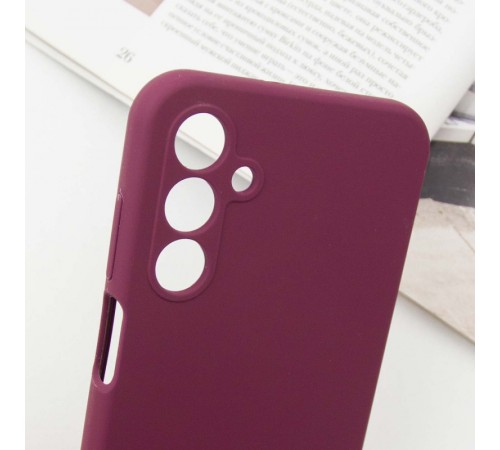Чохол Silicone Cover Lakshmi Full Camera (AAA) with Logo для Samsung Galaxy A16 4G/5G Бордовий / Plum