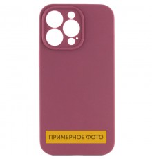 Чохол Silicone Case Full Camera Protective (AA) NO LOGO для Apple iPhone 16 (6.1") Бордовий / Plum