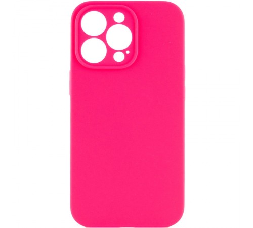 Чохол Silicone Case Full Camera Protective (AA) NO LOGO для Apple iPhone 16 Pro (6.3") Рожевий / Barbie pink