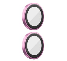 Захисне скло BlueO Metal на камеру для Apple iPhone 16 (6.1") / 16 Plus (6.7") Рожевий / Pink