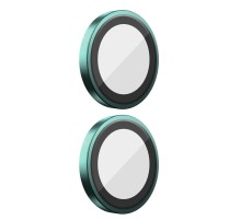 Захисне скло BlueO Metal на камеру для Apple iPhone 16 (6.1") / 16 Plus (6.7") Бірюзовий / Green