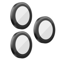 Захисне скло BlueO Metal на камеру для Apple iPhone 16 Pro / 16 Pro Max / 15 Pro / 15 Pro Max Чорний / Black