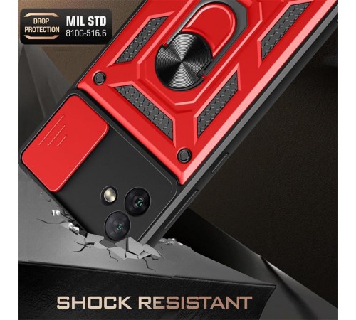 Ударостійкий чохол Camshield Serge Ring для Samsung Galaxy A06 Червоний Ударостійкий чохол Camshield Serge Ring для Samsung Galaxy A06 Червоний