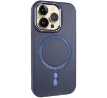 Шкіряний чохол SnapCase with MagSafe для Apple iPhone 15 Pro (6.1") Dark Blue