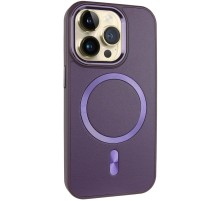 Шкіряний чохол SnapCase with MagSafe для Apple iPhone 15 Pro Max (6.7") Dark Purple