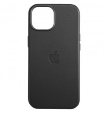 Шкіряний чохол Leather Case (AAA) with MagSafe and Animation для Apple iPhone 16 Pro (6.3") Black