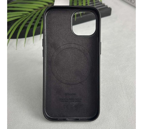 Шкіряний чохол Leather Case (AAA) with MagSafe and Animation для Apple iPhone 16 Pro (6.3") Black Шкіряний чохол Leather Case (AAA) with MagSafe and Animation для Apple iPhone 16 Pro (6.3") Black