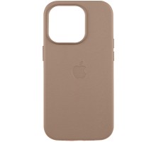 Шкіряний чохол Leather Case (AAA) with MagSafe and Animation для Apple iPhone 16 Pro (6.3") Taupe