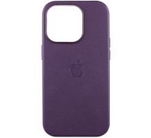Шкіряний чохол Leather Case (AAA) with MagSafe and Animation для Apple iPhone 16 Pro Max (6.9") Dark Purple