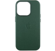 Шкіряний чохол Leather Case (AAA) with MagSafe and Animation для Apple iPhone 16 Pro Max (6.9") Green