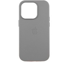 Шкіряний чохол Leather Case (AAA) with MagSafe and Animation для Apple iPhone 16 Pro Max (6.9") Light Gray