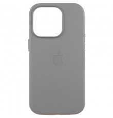 Шкіряний чохол Leather Case (AAA) with MagSafe and Animation для Apple iPhone 16 Pro Max (6.9") Light Gray