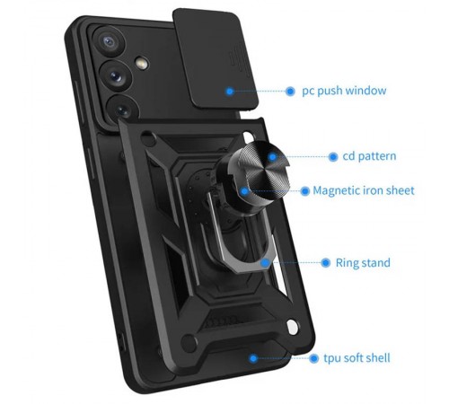 Ударостійкий чохол Camshield Serge Ring для Samsung Galaxy A36 5G Чорний Ударостійкий чохол Camshield Serge Ring для Samsung Galaxy A36 5G Чорний