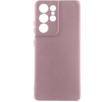 Чохол TPU GETMAN Liquid Silk Full Camera для Samsung Galaxy S21 Ultra Рожевий / Pink Sand