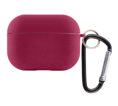 Силіконовий футляр з мікрофіброю для навушників Airpods 4 Бордовий / Maroon Силіконовий футляр з мікрофіброю для навушників Airpods 4 Бордовий / Maroon