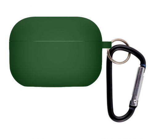 Силіконовий футляр з мікрофіброю для навушників Airpods 4 Зелений / Army green Силіконовий футляр з мікрофіброю для навушників Airpods 4 Зелений / Army green