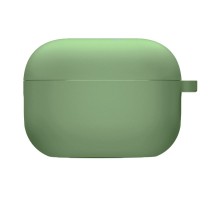 Силіконовий футляр з мікрофіброю для навушників Airpods 4 М'ятний / Mint