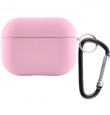 Силіконовий футляр з мікрофіброю для навушників Airpods 4 Рожевий / Light pink
