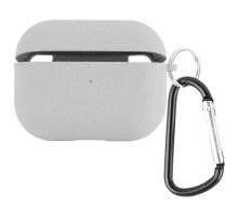 Силіконовий футляр з мікрофіброю для навушників Airpods 4 Сірий / Stone