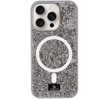 TPU чохол Bling World Rock Diamond with MagSafe для Apple iPhone 16 Pro (6.3") Grey