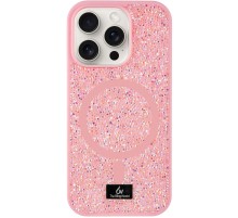 TPU чохол Bling World Rock Diamond with MagSafe для Apple iPhone 15 Pro (6.1") Pink