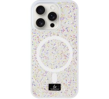 TPU чохол Bling World Rock Diamond with MagSafe для Apple iPhone 15 Pro (6.1") White