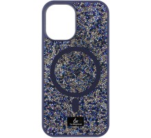 TPU чохол Bling World Rock Diamond with MagSafe для Apple iPhone 13 (6.1") Navy Blue