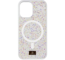 TPU чохол Bling World Rock Diamond with MagSafe для Apple iPhone 13 (6.1") White