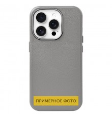 Шкіряний чохол Leather Case Metal Buttons для Xiaomi Redmi 13C / Poco C65 Titanium Gray