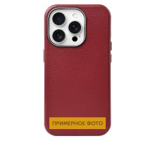 Шкіряний чохол Leather Case Metal Buttons для Xiaomi Redmi Note 13 Pro 4G / Poco M6 Pro 4G Red