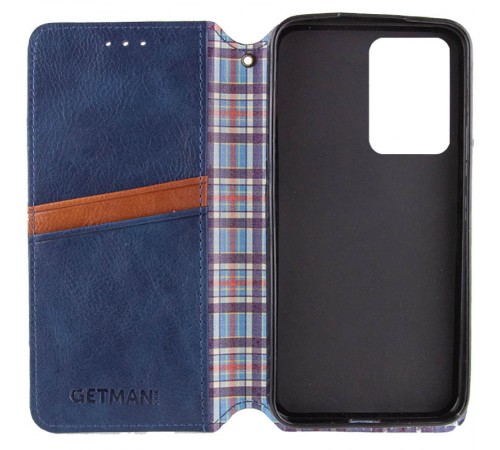 Шкіряний чохол-книжка GETMAN Cubic (PU) для Xiaomi 14T Pro Синій