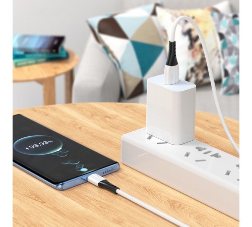 Дата кабель Hoco X82 Silicone USB to Type-C (1m) White Дата кабель Hoco X82 Silicone USB to Type-C (1m) White