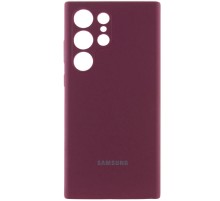 Чохол Silicone Cover Lakshmi Full Camera (AAA) with Logo для Samsung Galaxy S25 Ultra Бордовий / Plum