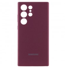 Чохол Silicone Cover Lakshmi Full Camera (AAA) with Logo для Samsung Galaxy S25 Ultra Бордовий / Plum