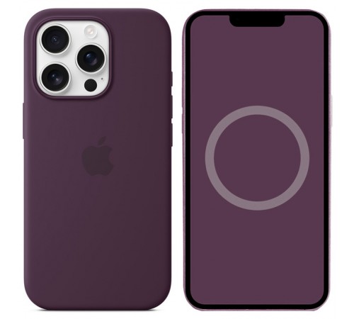 Чохол Silicone case (AAA) with Magsafe and Animation (button) для Apple iPhone 16 Pro Max (6.9") Plum Чохол Silicone case (AAA) with Magsafe and Animation (button) для Apple iPhone 16 Pro Max (6.9") Plum