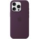 Чохол Silicone case (AAA) with Magsafe and Animation (button) для Apple iPhone 16 Pro Max (6.9") Plum