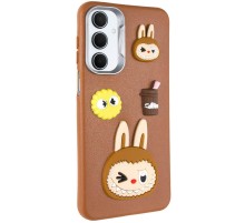 Чохол TPU Leather Toys для Samsung Galaxy A25 5G Labubu / Brown