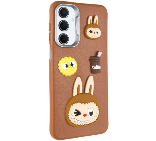 Чохол TPU Leather Toys для Samsung Galaxy A25 5G Labubu / Brown Чохол TPU Leather Toys для Samsung Galaxy A25 5G Labubu / Brown