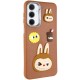 Чохол TPU Leather Toys для Samsung Galaxy A25 5G Labubu / Brown