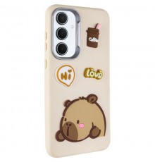 Чохол TPU Leather Toys для Samsung Galaxy A55 Capybara / Sand