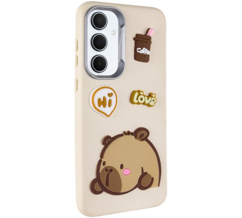 Чохол TPU Leather Toys для Samsung Galaxy A55 Capybara / Sand Чохол TPU Leather Toys для Samsung Galaxy A55 Capybara / Sand